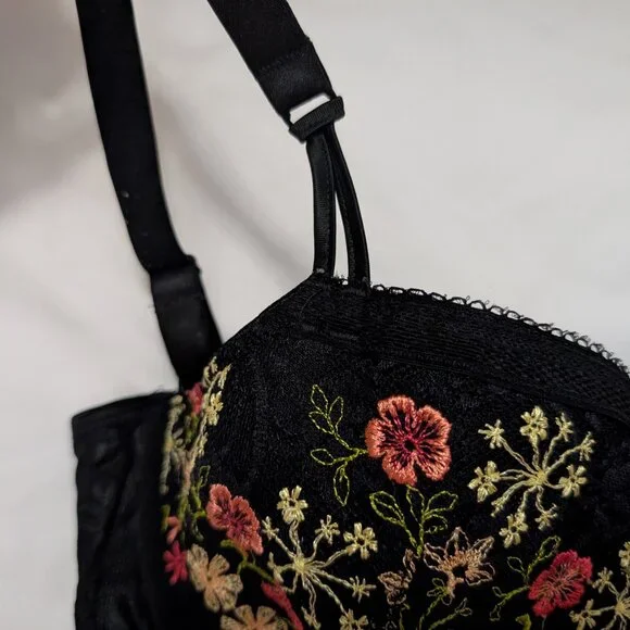 Freya 32GG Rhea Black Padded Half Cup Underwire Bra - Picture 3 of 6